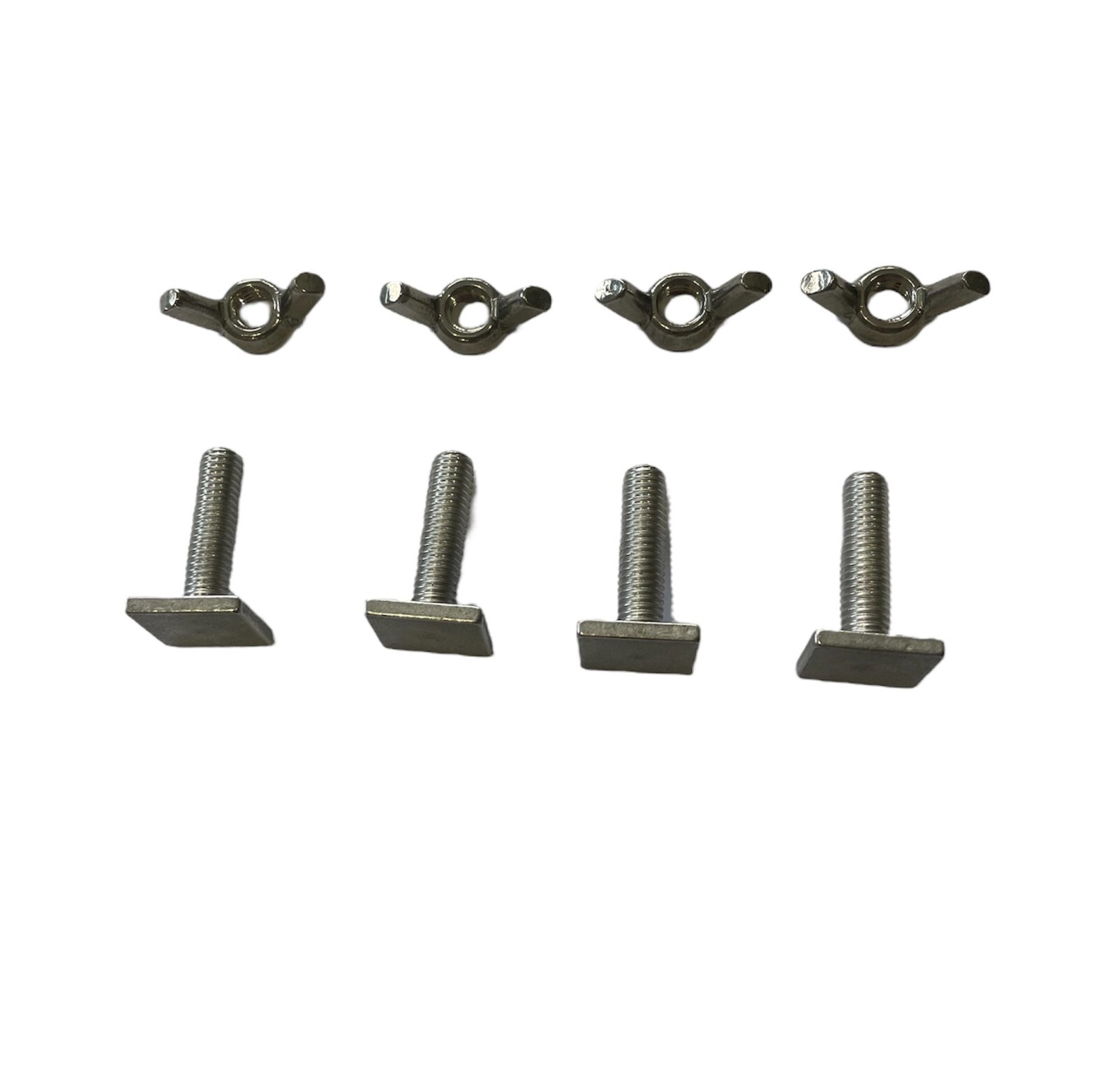 4x Pernos de toldo y tuerca de ala de acero inoxidable Thule Rhino M8 4x4 para portaequipajes de techo- - Image 3