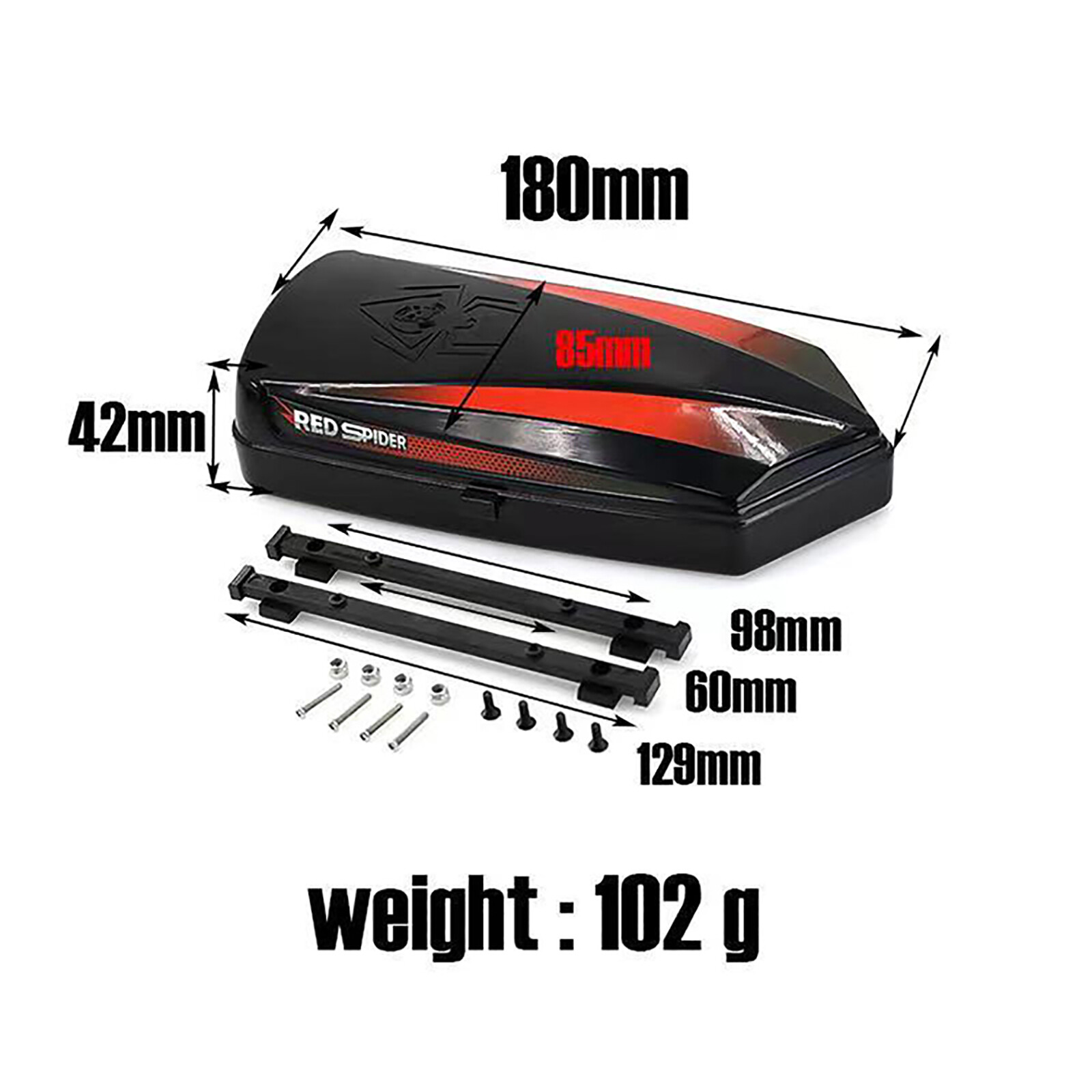 Caja de almacenamiento portaequipajes de techo para 1/10 1/8 RC4WD SCX10 TRX4 TRX6 G63 6x6- - Image 4