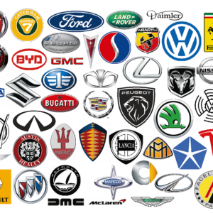 Juego de 100 pegatinas de marca de coche - paquete de pegatinas con logotipo automotriz-