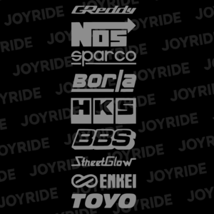 Paquete de 9 calcomanías de patrocinador automotriz de automóviles JDM Drift Racing logotipos deportivos mercado de accesorios-