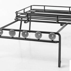 Baca de techo de metal para Axial SCX10 Wrangler con luces de techo VVV-C0262 RC4WD-