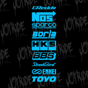 Paquete de 9 calcomanías de patrocinador automotriz de automóviles JDM Drift Racing logotipos deportivos mercado de accesorios-