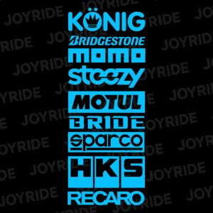 Paquete de 9 calcomanías de patrocinador automotriz de automóviles JDM Drift Racing logotipos deportivos mercado de accesorios V2-