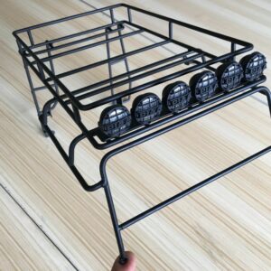 Camión de radiocontrol 1:10 jaula antivuelco de metal portaequipajes para jaula Land Rover Defender D90 RC4x-