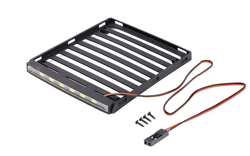 Baca de techo plana con LED para equipaje Axial SCX24 JT Gladiator VVV-C1363 RC4WD 24th-