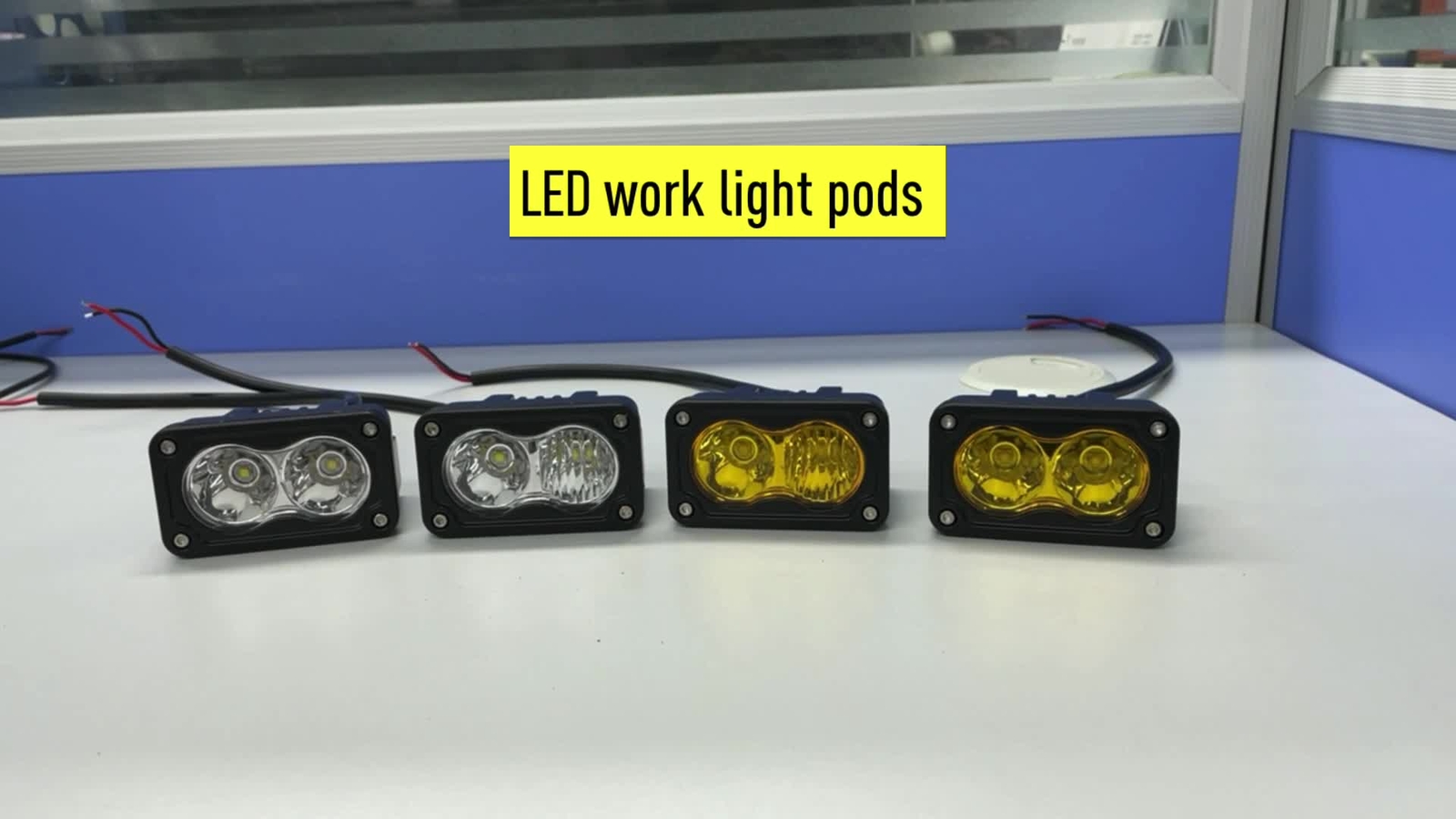 Par de cápsulas de luz de trabajo LED redondas de 3 pulgadas punto todo terreno cubo de conducción lámpara tractor 12 V- - Image 2