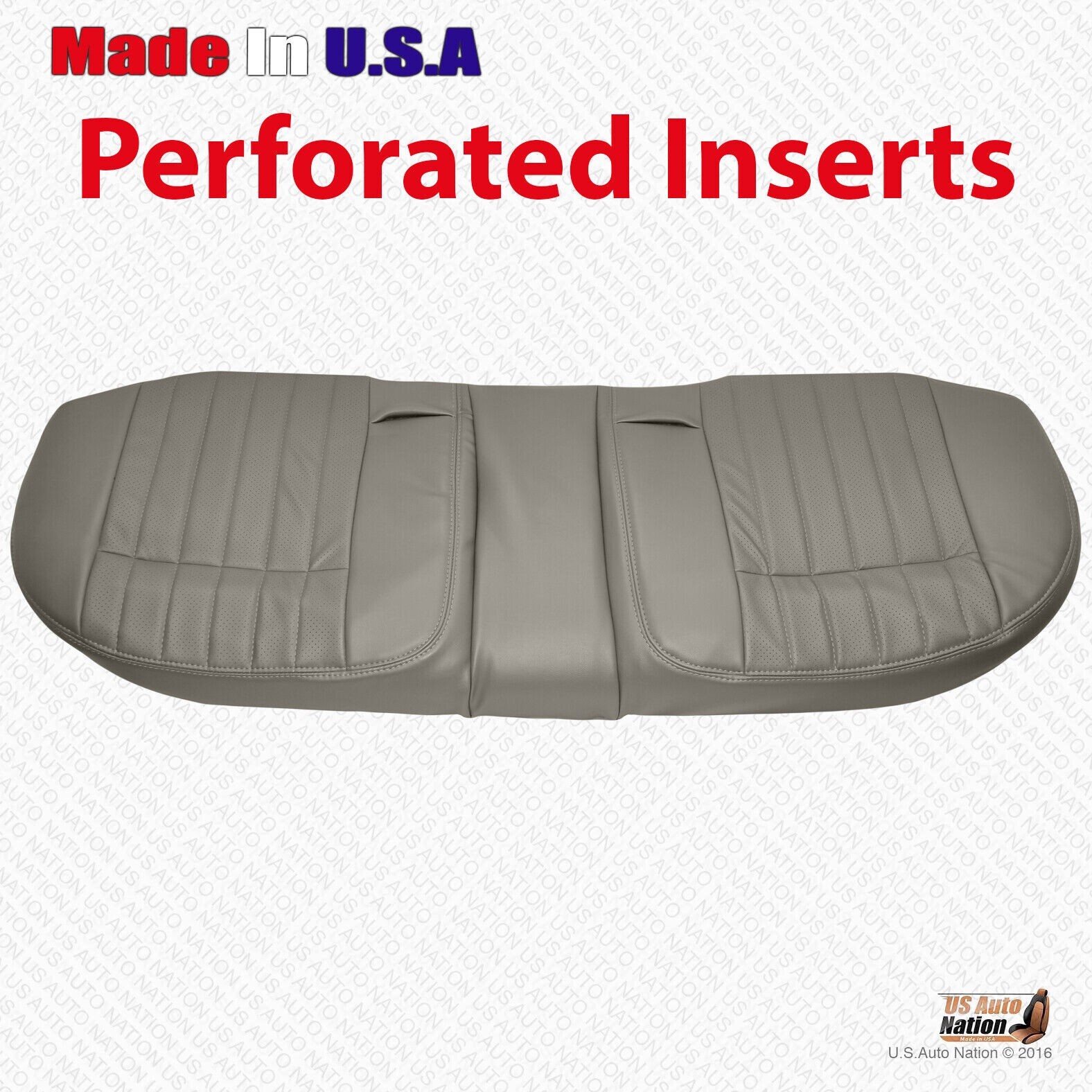 1995 1996 Chevy Impala SS - REAR Bench Bottom & Top Perforated Vinyl Cover Gray - Image 4