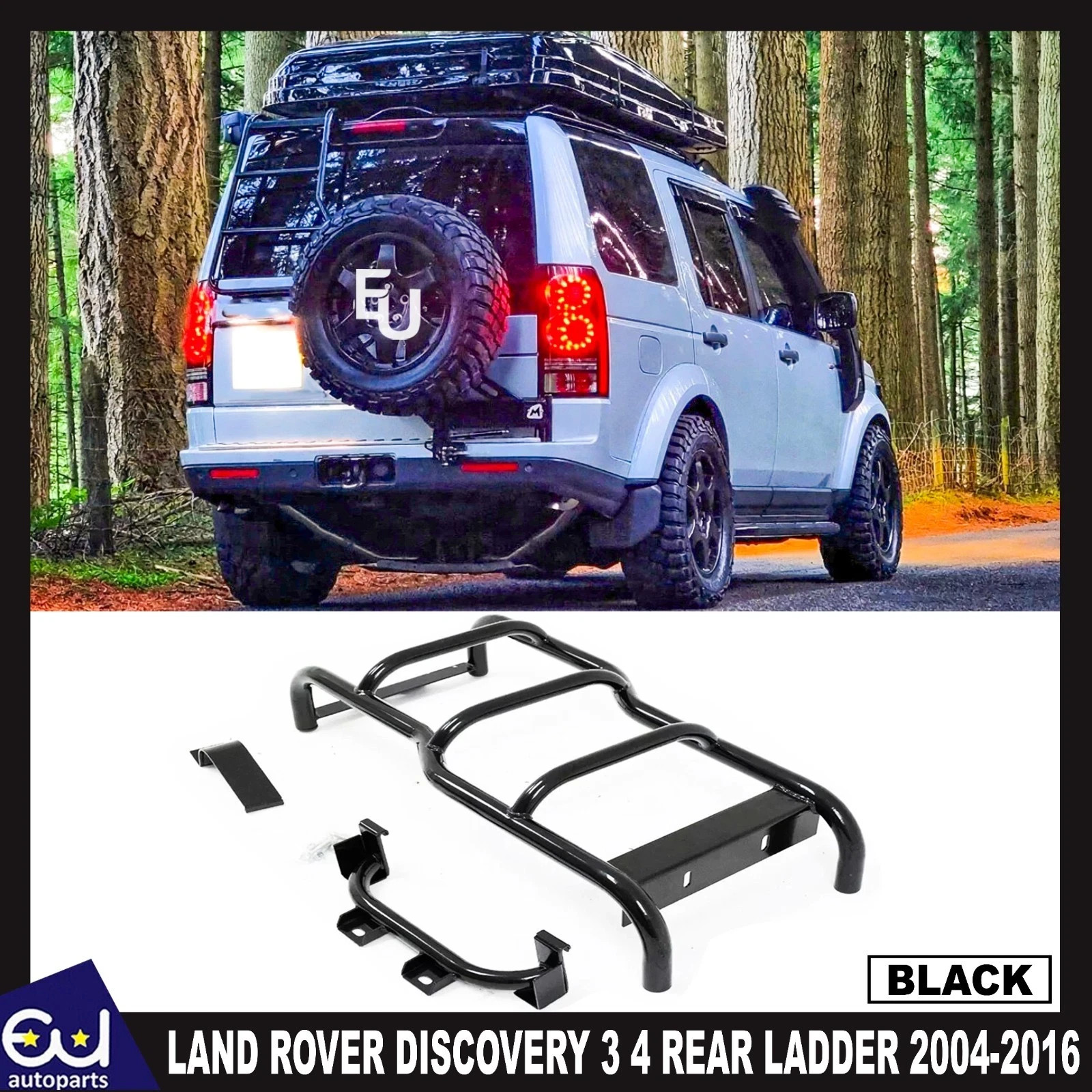 BARRAS DE TECHO TRASERO ALUMINIO ESCALERA TRASERA PARA LAND ROVER DISCOVERY 3 4 L319-