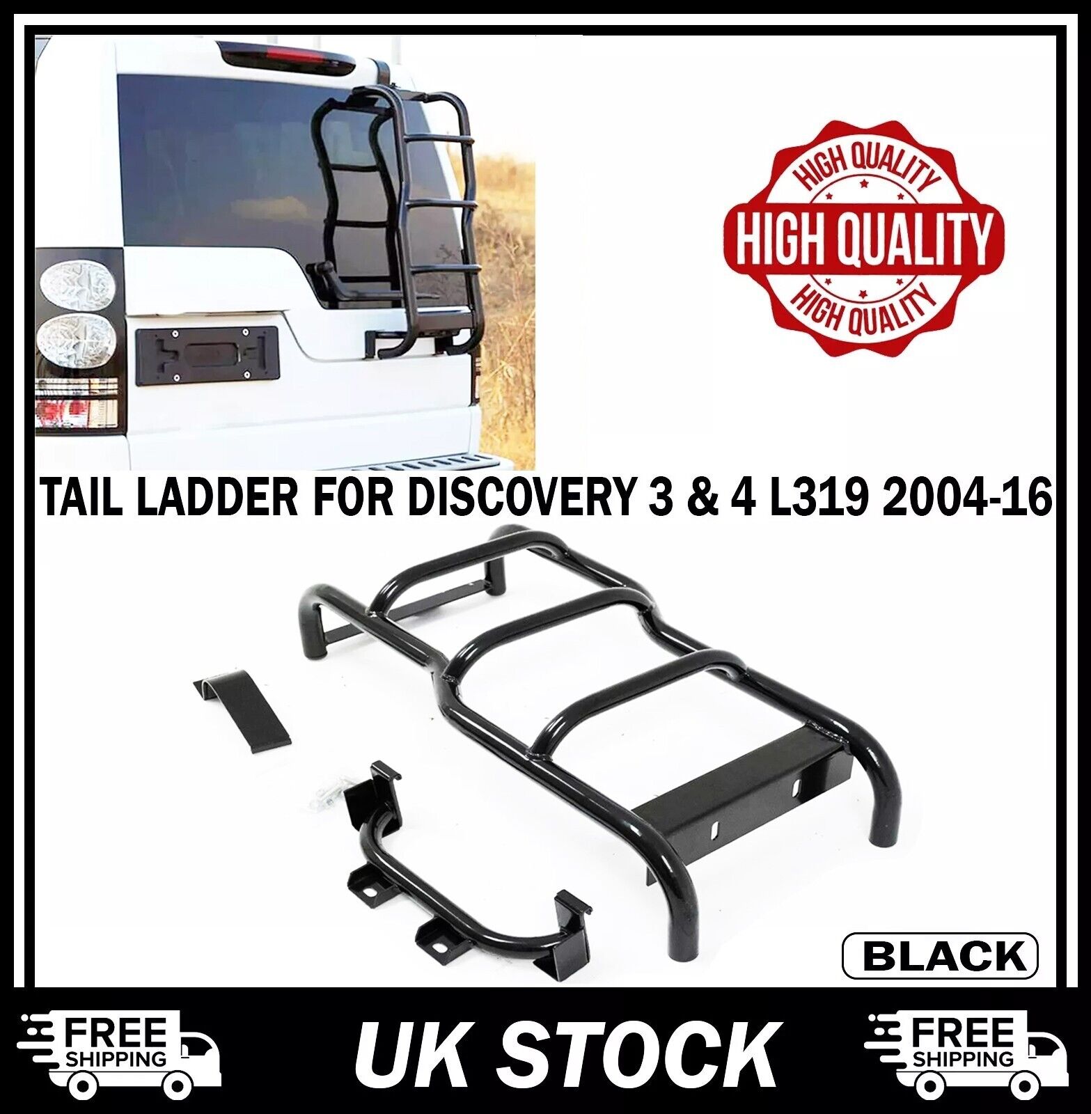 BARRAS DE TECHO TRASERO ALUMINIO ESCALERA TRASERA PARA LAND ROVER DISCOVERY 3 4 L319- - Image 2