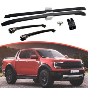 Accesorios para portaequipajes de techo de aluminio premium 4 piezas para Ford Ranger T9 2023-2025-