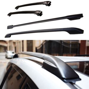 4 piezas para RAV4 RAV-4 2006-2012 barra transversal de riel de techo lateral negro accesorios-