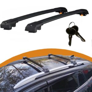 Barras transversales para Audi A4 B6 Avant 2001-2007 bloqueable 2 piezas negro-