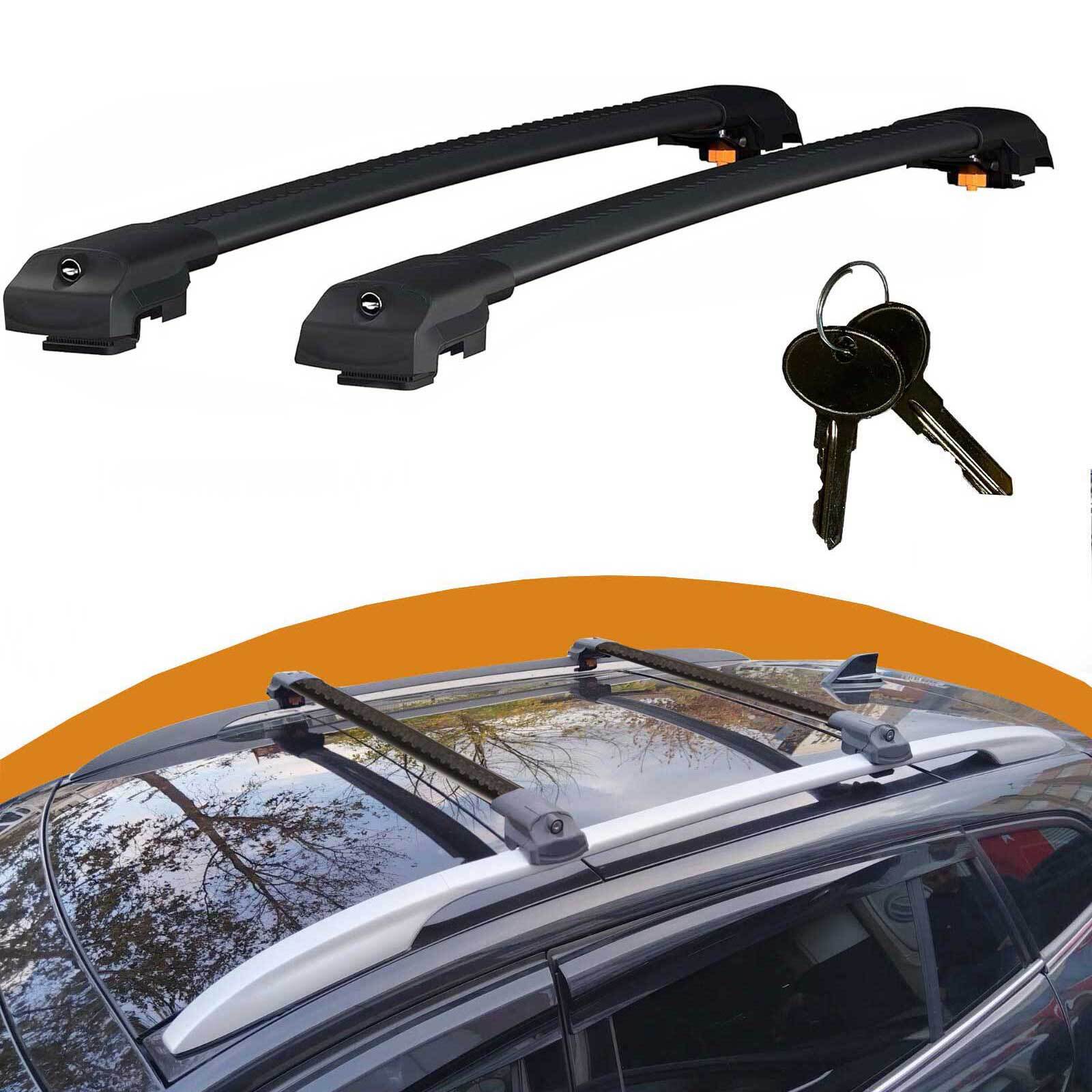 Barras transversales para Audi A4 B6 Avant 2001-2007 bloqueable 2 piezas negro-
