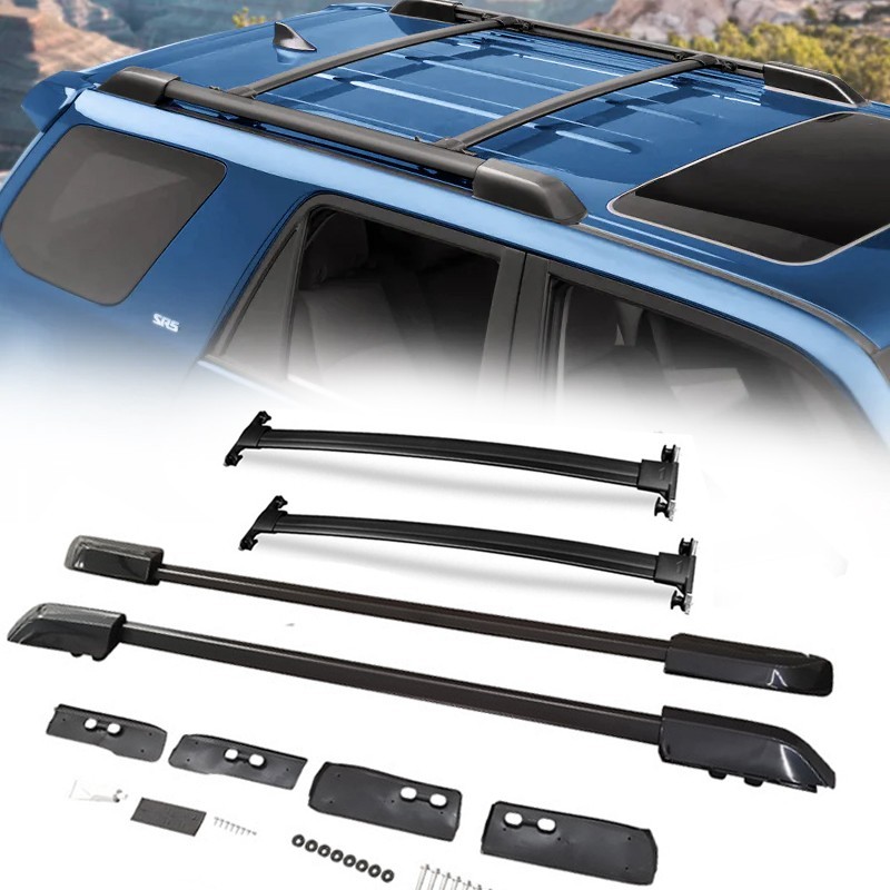 4 piezas para Toyota 4Runner 2010-2024 riel de techo lateral barra transversal accesorios-