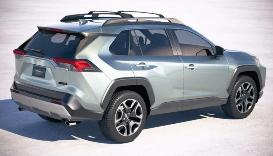 4 piezas para RAV4 RAV-4 2019-2024 riel de techo lateral negro barra transversal accesorios- - Image 2