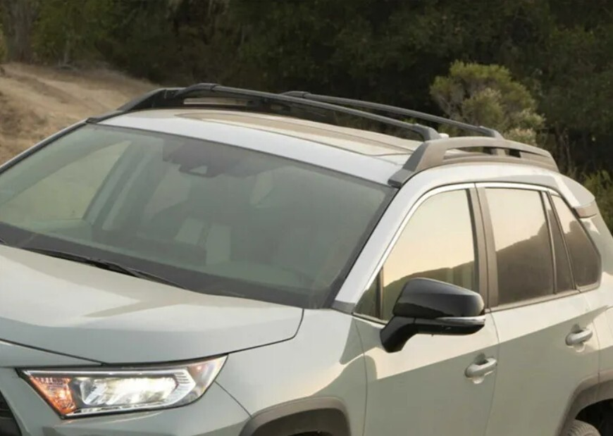 4 piezas para RAV4 RAV-4 2019-2024 riel de techo lateral negro barra transversal accesorios- - Image 3
