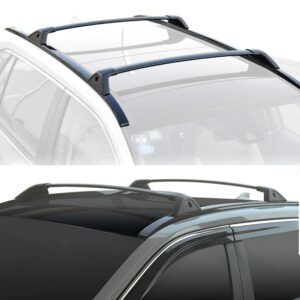 4 piezas para RAV4 RAV-4 2019-2024 riel de techo lateral negro barra transversal accesorios-