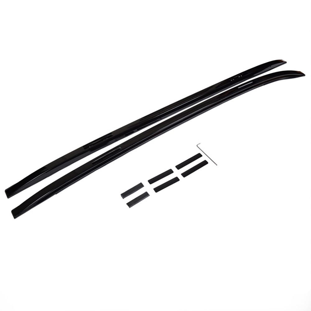 4 piezas para RAV4 RAV-4 2019-2024 riel de techo lateral negro barra transversal accesorios- - Image 3