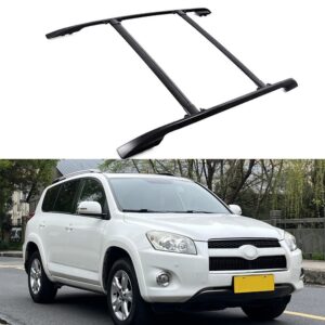 4 piezas para RAV4 RAV-4 2006-2012 barra transversal de riel de techo lateral negro accesorios-