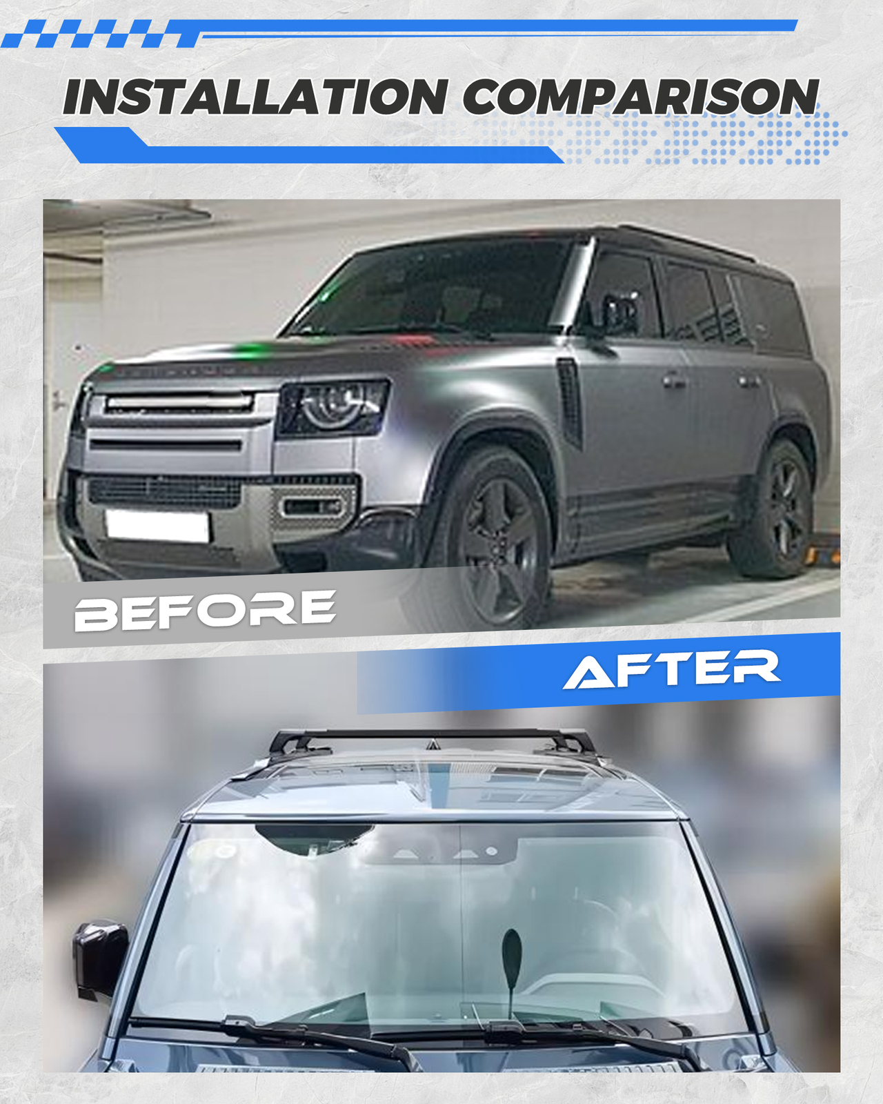 Barra transversal para Land Rover Defender 90/110 2/4 puertas 2020-2025 accesorios portaequipajes- - Image 3