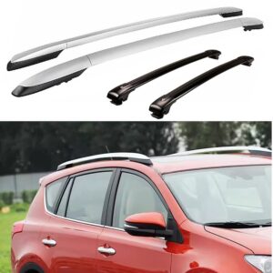 4 piezas para RAV4 RAV-4 20013-2018 riel de techo lateral plateado barra transversal accesorios-