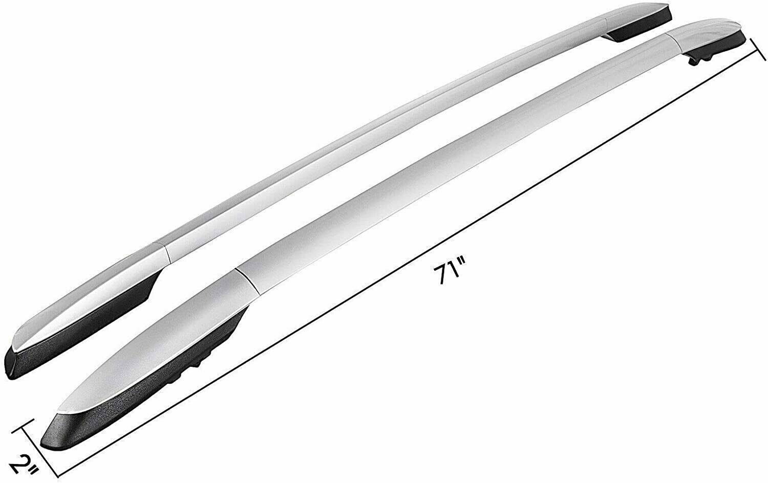 4 piezas para RAV4 RAV-4 20013-2018 riel de techo lateral plateado barra transversal accesorios- - Image 2
