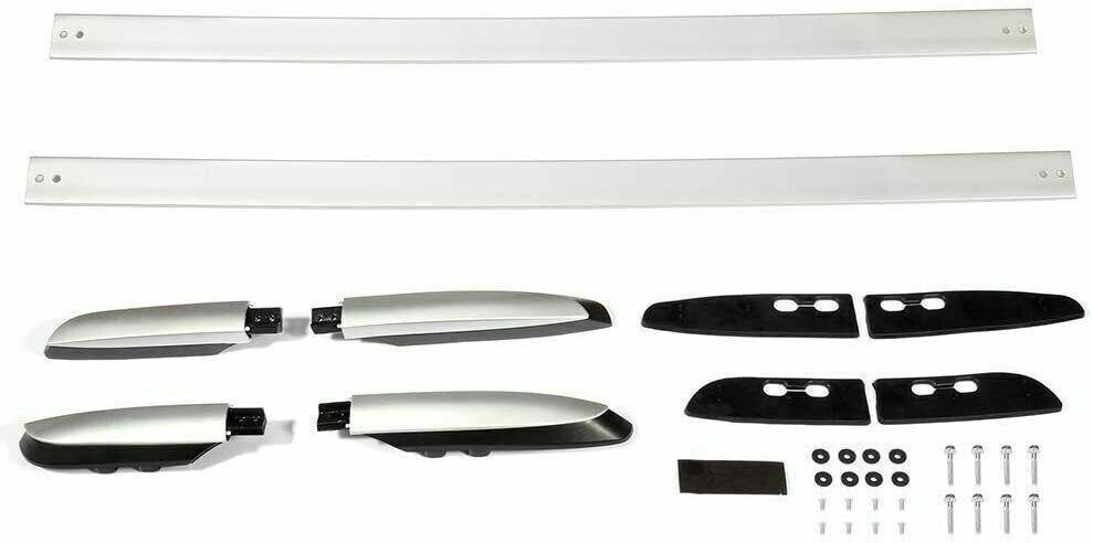 4 piezas para RAV4 RAV-4 20013-2018 riel de techo lateral plateado barra transversal accesorios- - Image 3