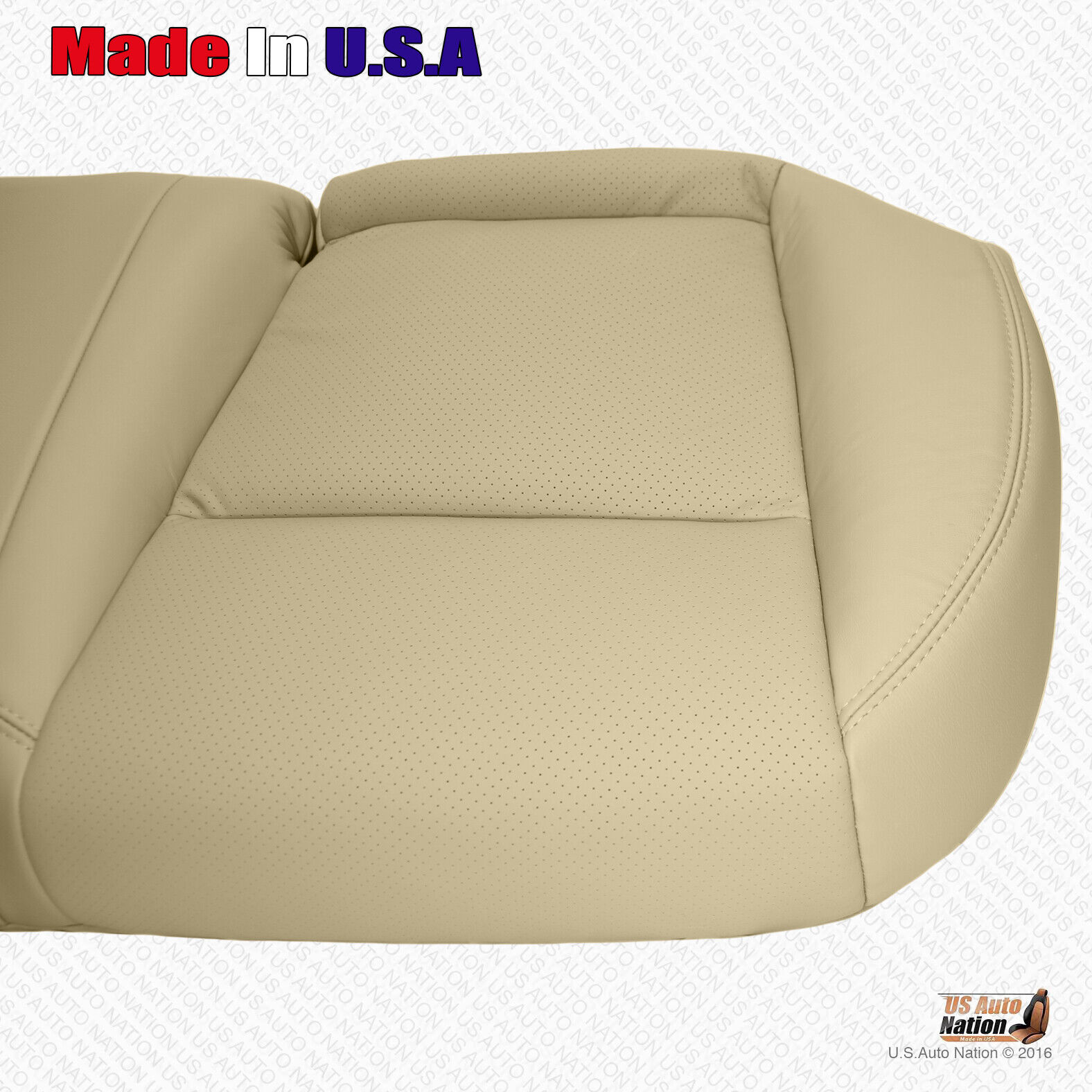 2004 2005 2006 For Acura TL REAR Bench Bottom Perforated Leather Seat Cover Tan - Image 3