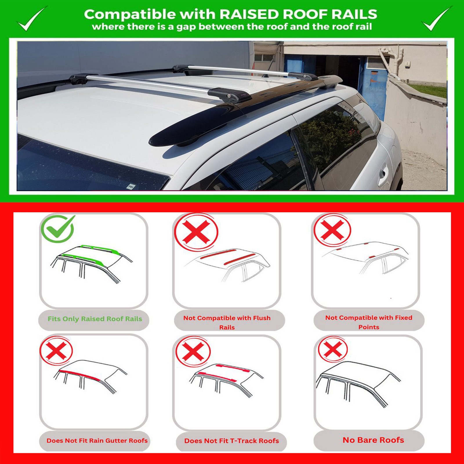 2X Barras transversales de techo para Audi A4 Allroad B8 2008-2015 barras de techo bloqueables grises- - Image 5
