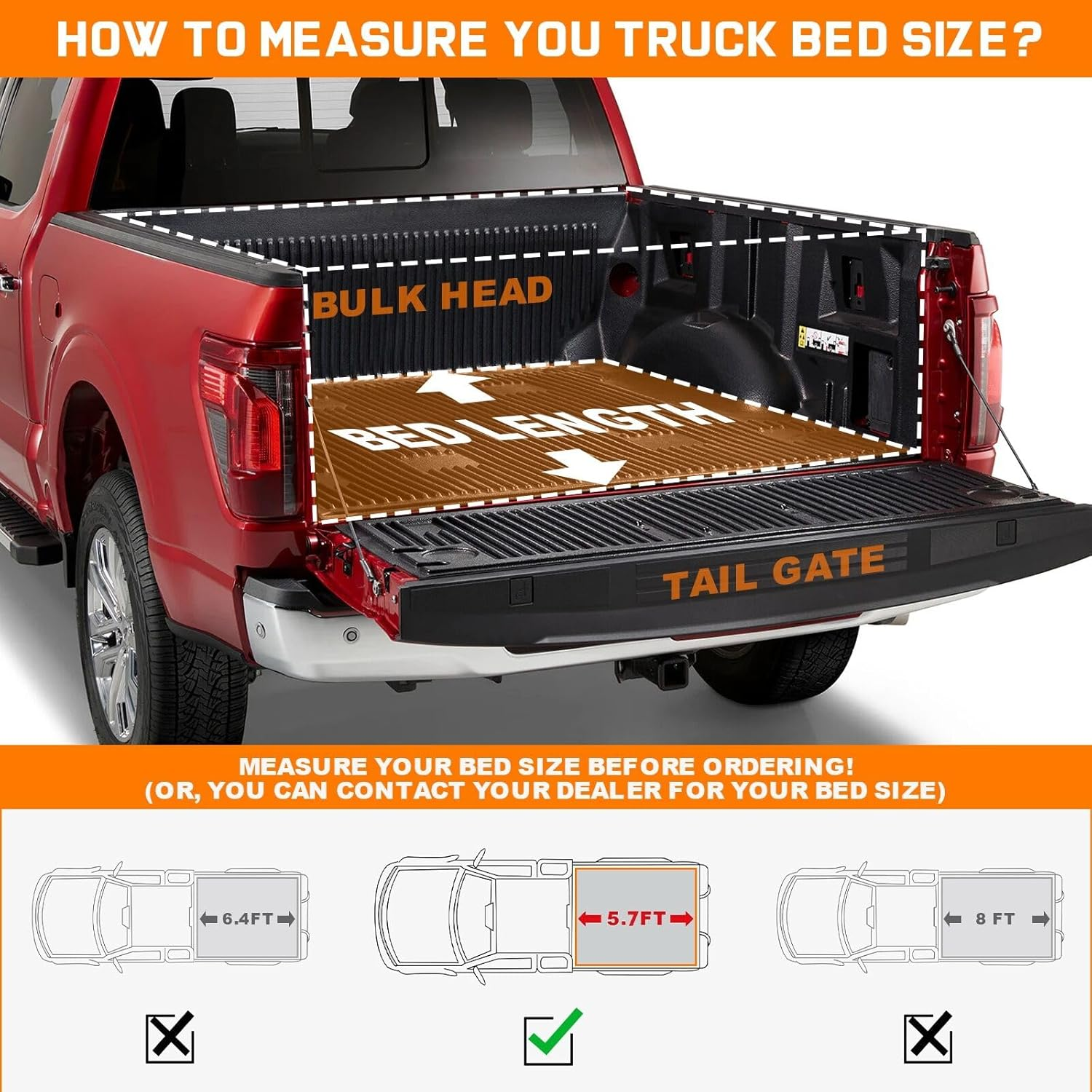Soft Roll-Up Truck Bed Tonneau Cover Compatible with 2009-2026 Dodge Ram 1500 (I - Image 3