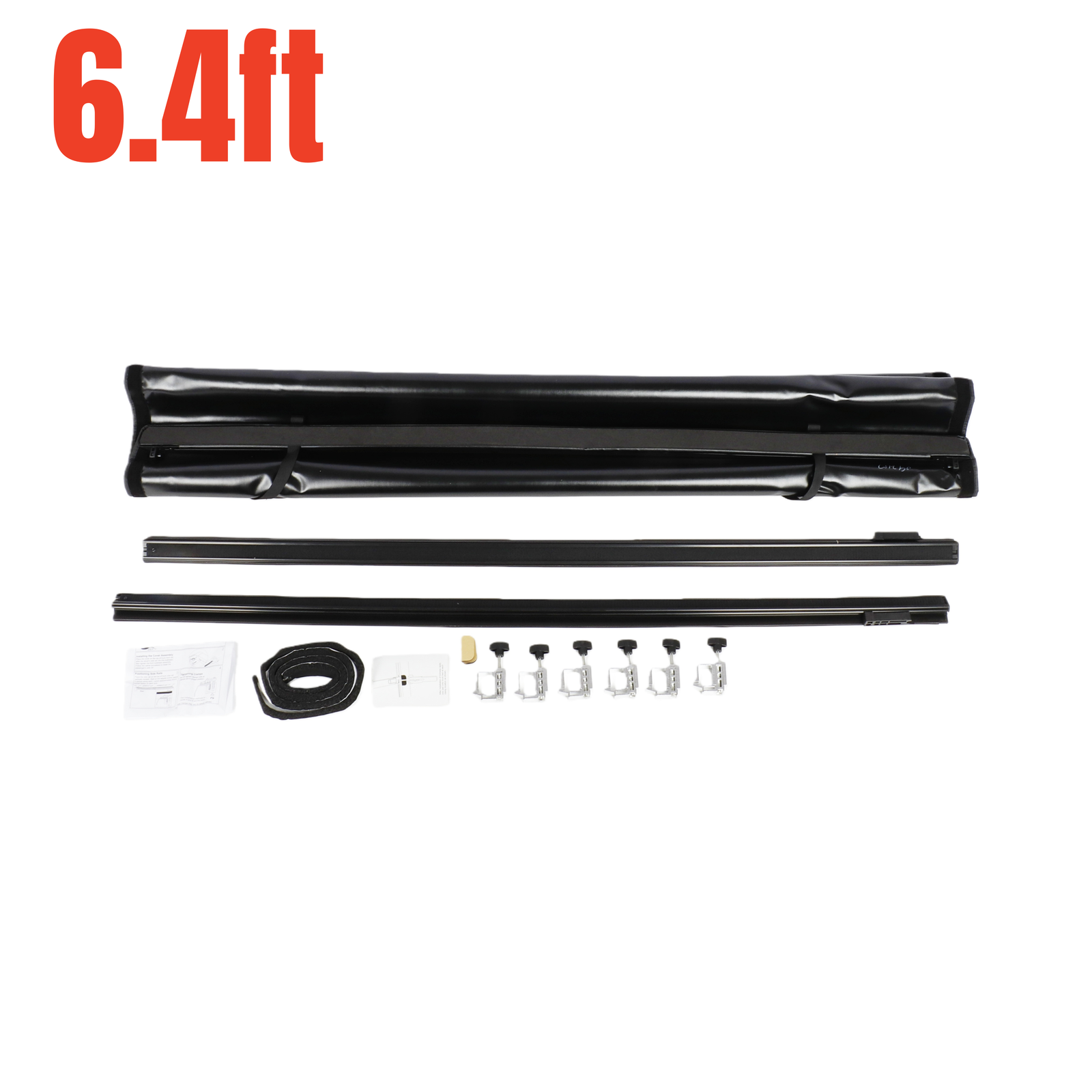 Cubierta Tonneau Cover 6.4ft para Dodge 2009 a 2021 RAM 1500 cubierta de maletero-