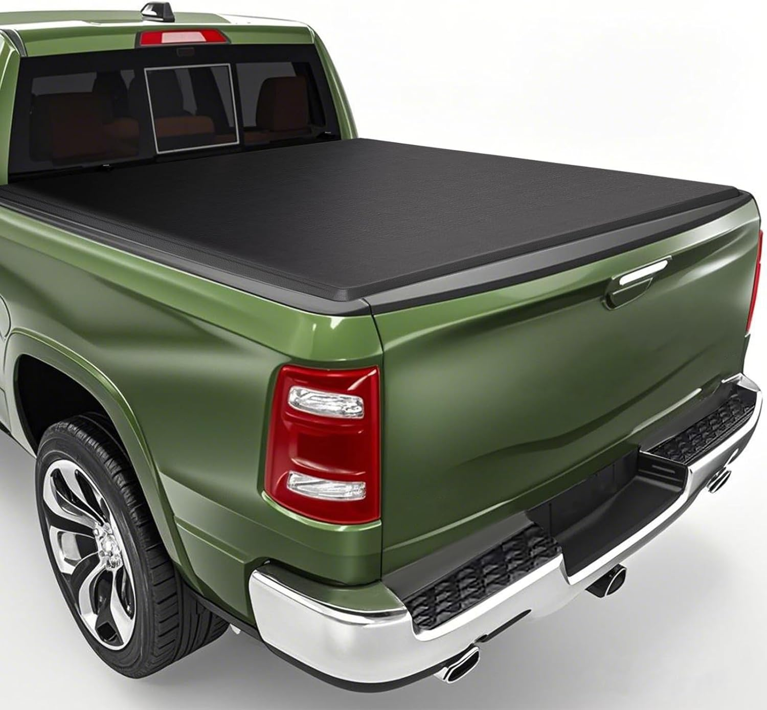 Soft Roll up Truck Bed Tonneau Cover Compatible with 2002-2024 Dodge Ram 1500 (1
