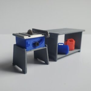 Table Saw Stand Blade Workbench 1/24 1/25 Scale Construction Wood Work Shop