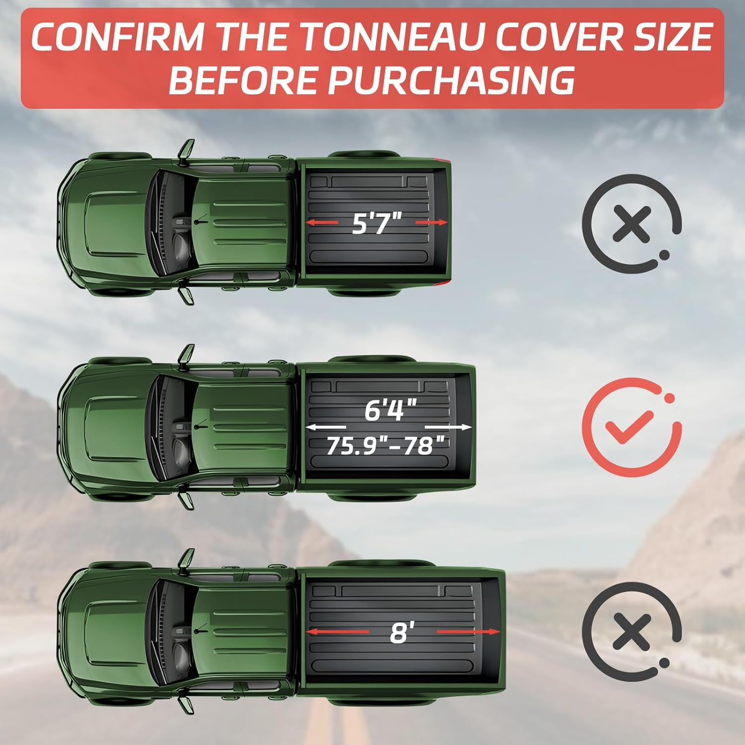 Soft Roll up Truck Bed Tonneau Cover Compatible with 2002-2024 Dodge Ram 1500 (1 - Image 3