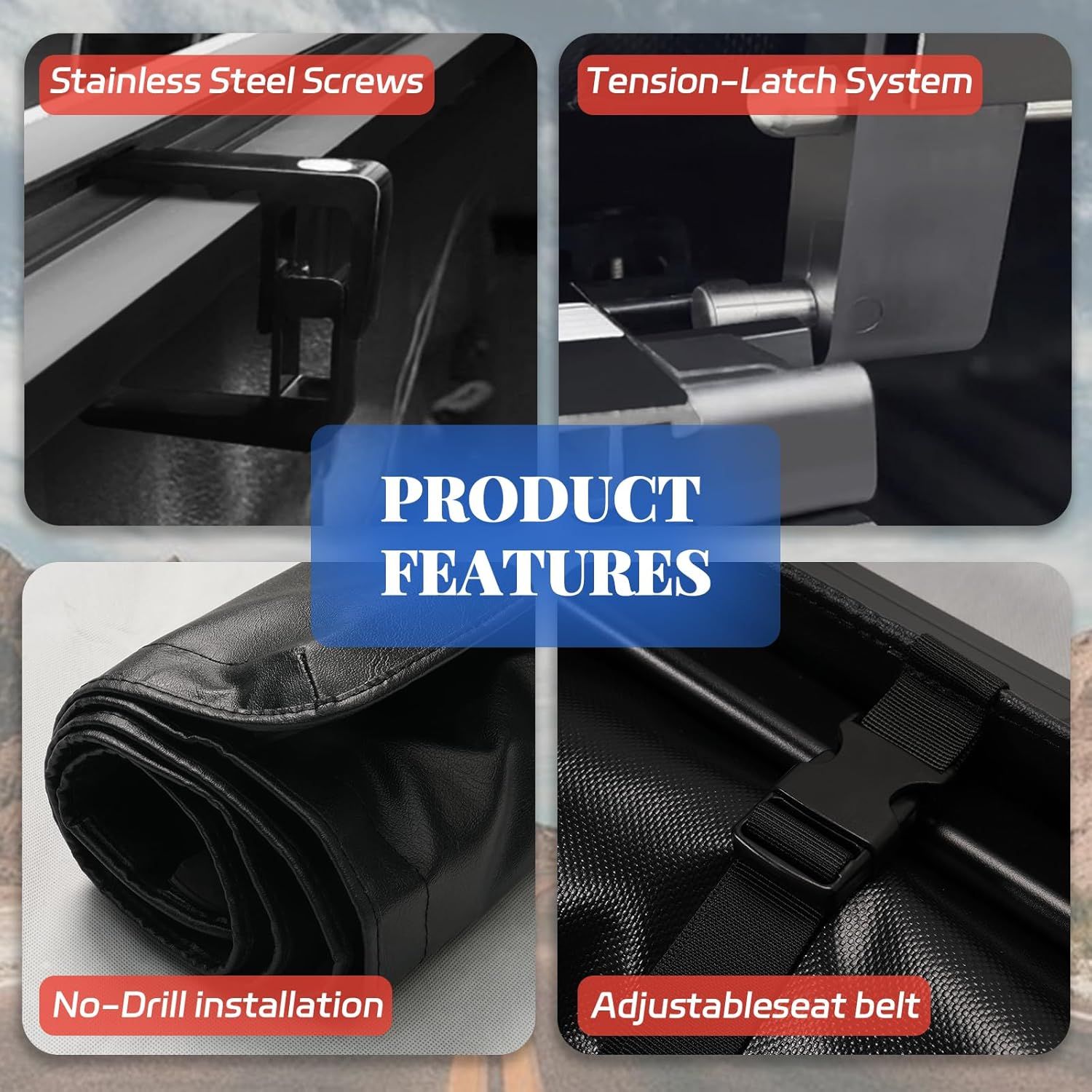 Soft Roll up Truck Bed Tonneau Cover Compatible with 2002-2024 Dodge Ram 1500 (1 - Image 5
