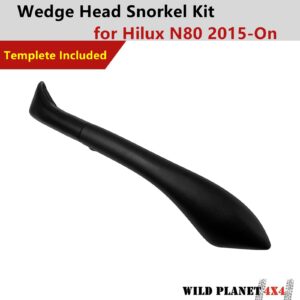 Kit de snorkel con cabeza de cuña para Toyota Hilux SR5 Revo N80 GUN126R 2015-en admisión de aire-