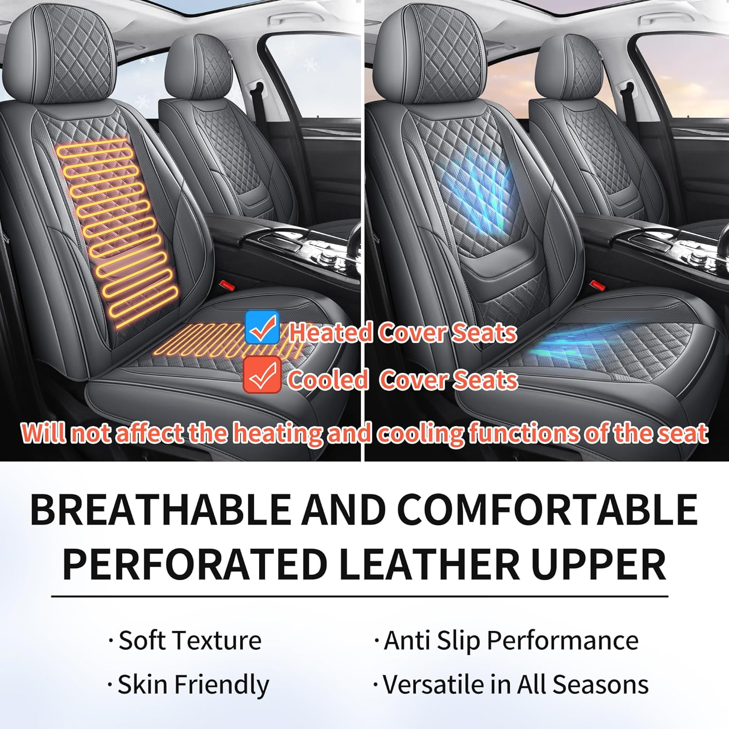 Automotive Car Seat Covers Full Set Fit for Most Cars SUV Sedans Trucks Waterpro - Image 4