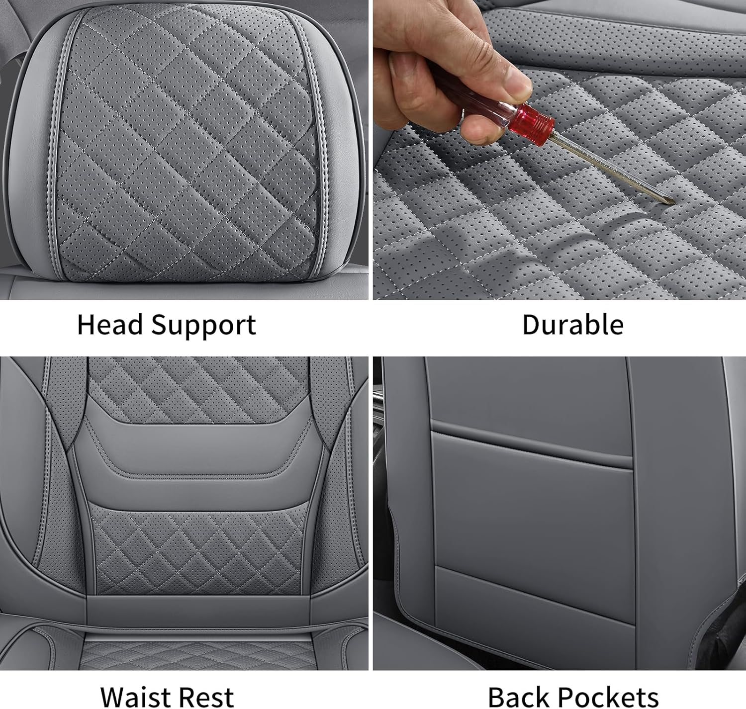 Automotive Car Seat Covers Full Set Fit for Most Cars SUV Sedans Trucks Waterpro - Image 5
