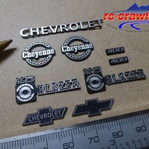 Chevrolet K5 Cheyenne Scale Emblems Set Rc4wd 1.10