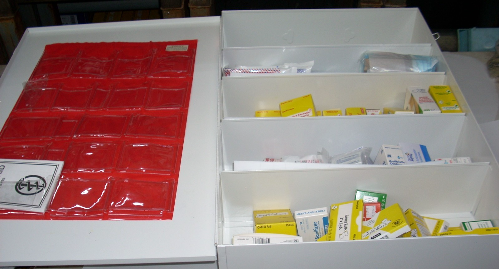Kent K622-088 Jumbo Metal First Aid Medical Cabinet, Class B Stocked with Dent - Image 2