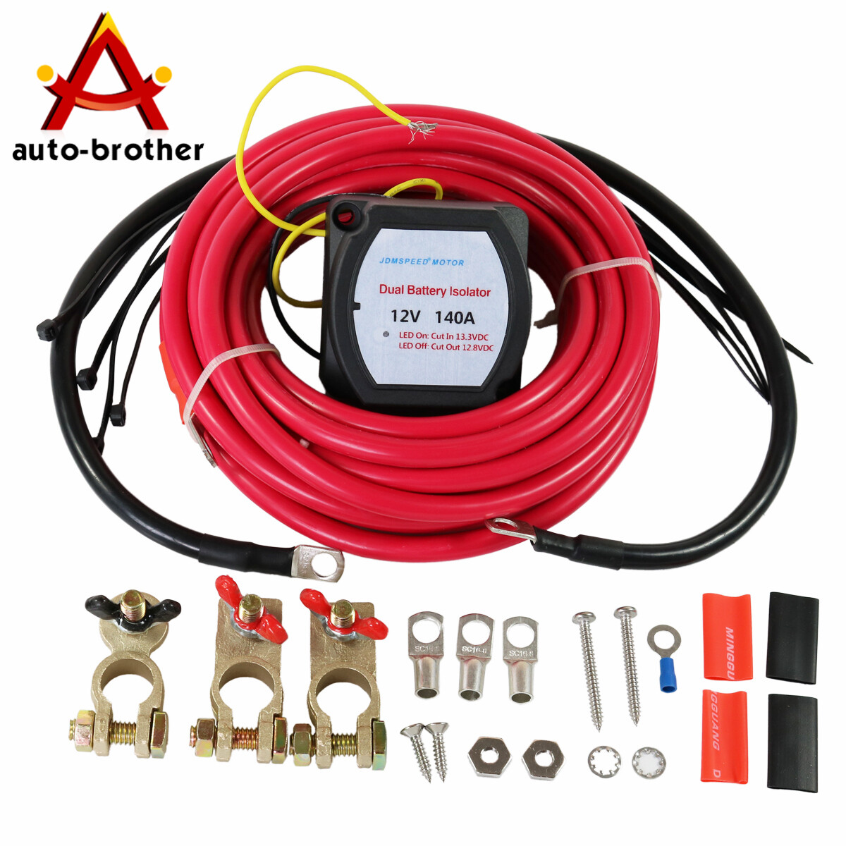 Kit aislador de batería doble 12V para automóvil embarcación marina ATV UTV 4x4 Rzr RV 140A-