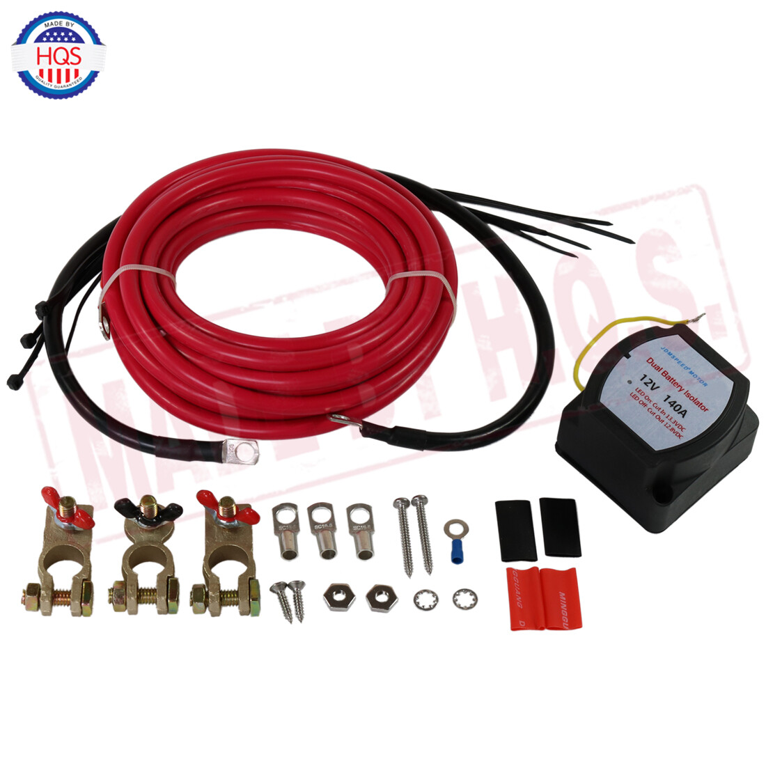 Kit aislador de batería doble para automóvil 12V 140A para ATV UTV 4x4 Rzr RV embarcación marina-