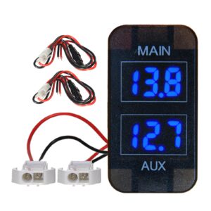 Voltímetro de batería doble para Toyota Tacoma 4Runner FJ Cruiser Highlander Tundra-