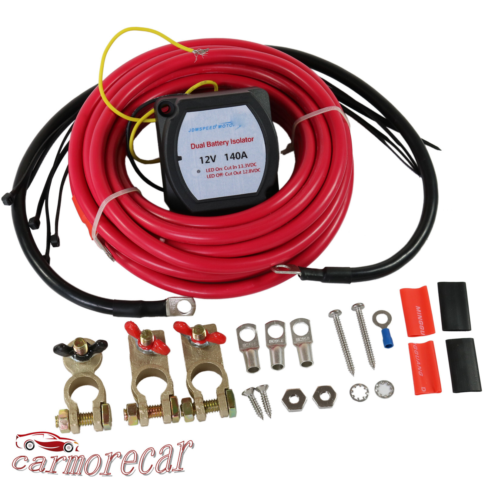 Kit aislador de batería doble 12V 140A para automóvil ATV UTV Rzr RV 4x4 embarcación marina- - Image 2