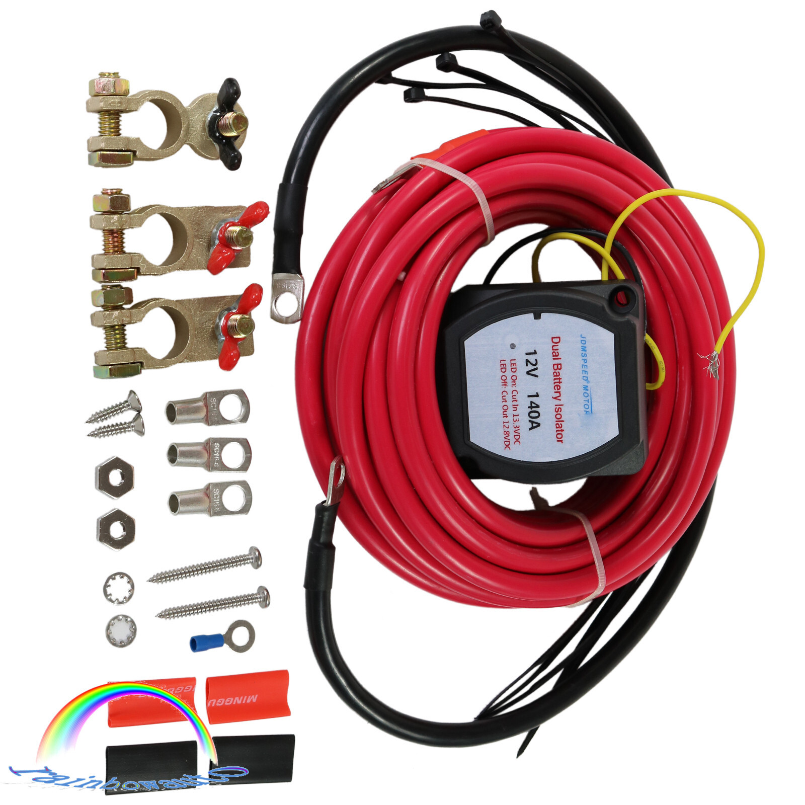 Kit aislador de batería doble marina para ATV UTV 4x4 Rzr RV coche embarcación 12V 140A-