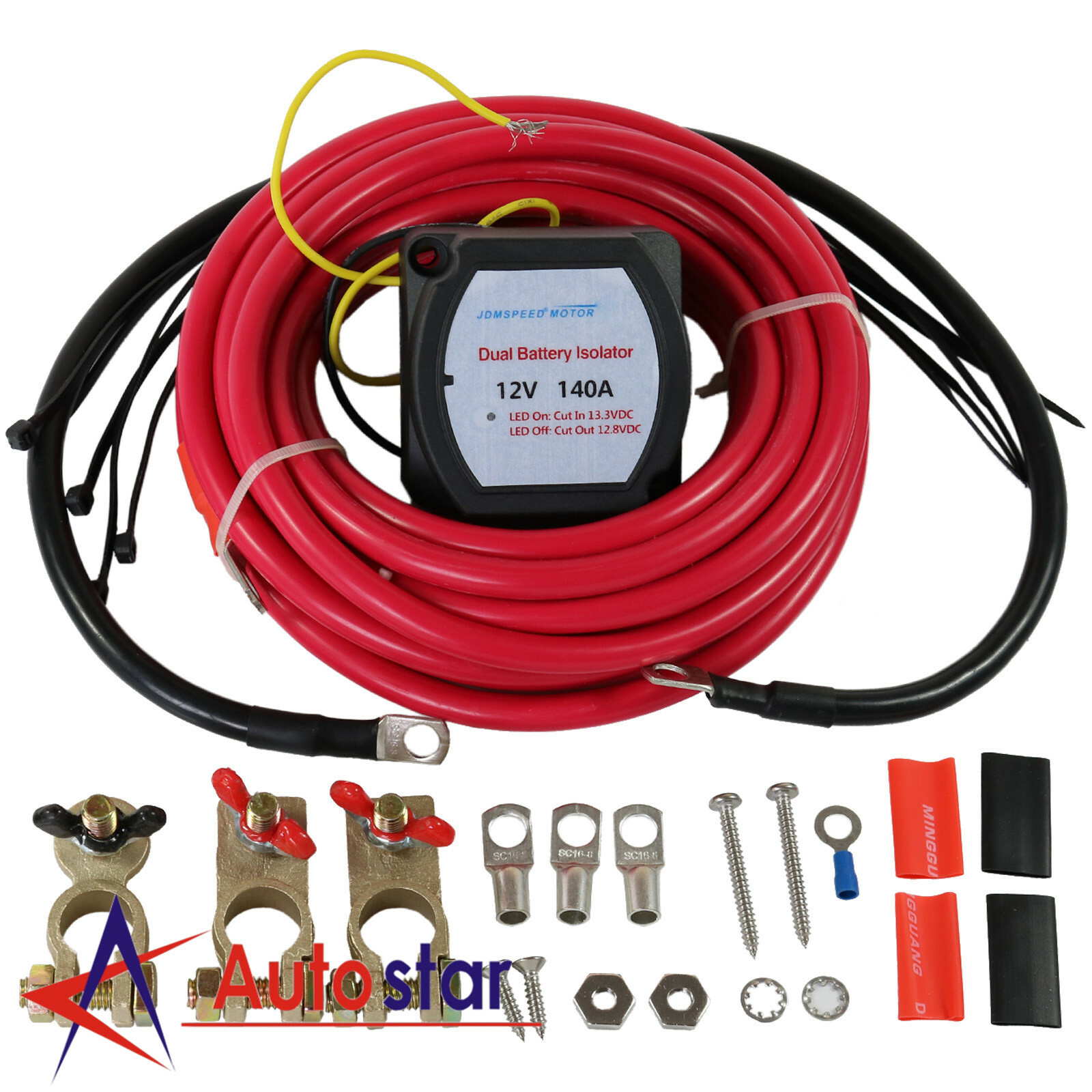 Aislador de batería doble 12V 140A para UTV ATV 4x4 RZR RV coche embarcación marina-