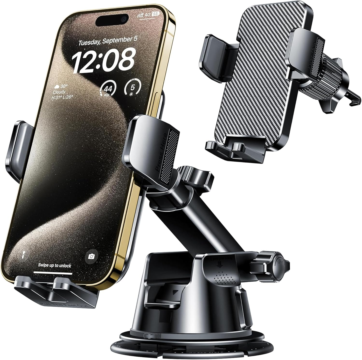 Soporte universal para teléfono/soportes montados en tablero/manos libres para teléfono celular para automóvil.-