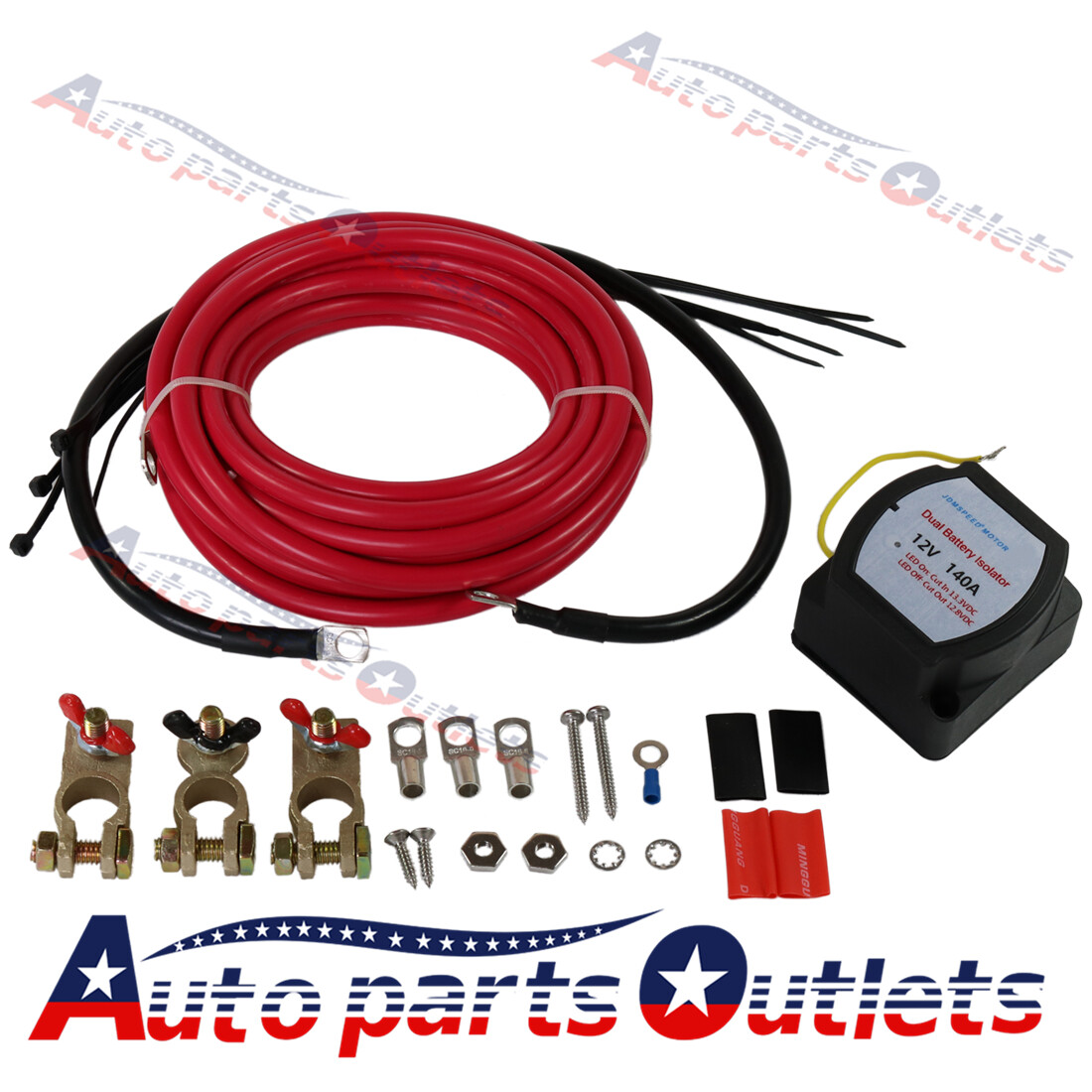 12V PARA ATV UTV 4x4 Rzr RV Coche Embarcación Marina 140Amp Aislador de Batería Doble- - Image 2