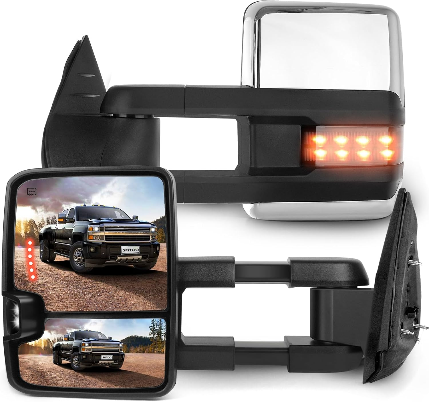 Towing Mirrors Fit for Chevy for GMC Automotive Exterior Mirrors Fit 2007-2014 f