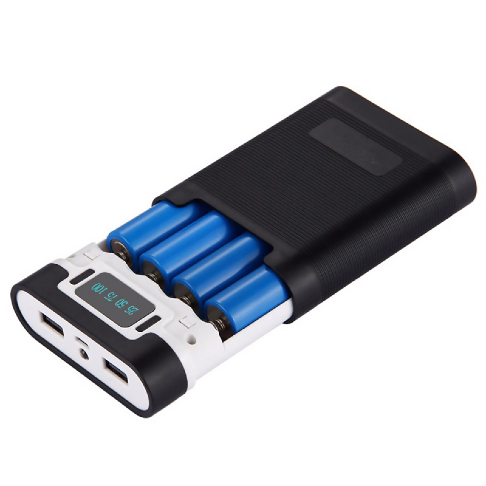 Banco de alimentación doble puerto USB 5V/2.5A 2000-12000mAh hágalo usted mismo kit de estuche para batería 4*18650- - Image 3